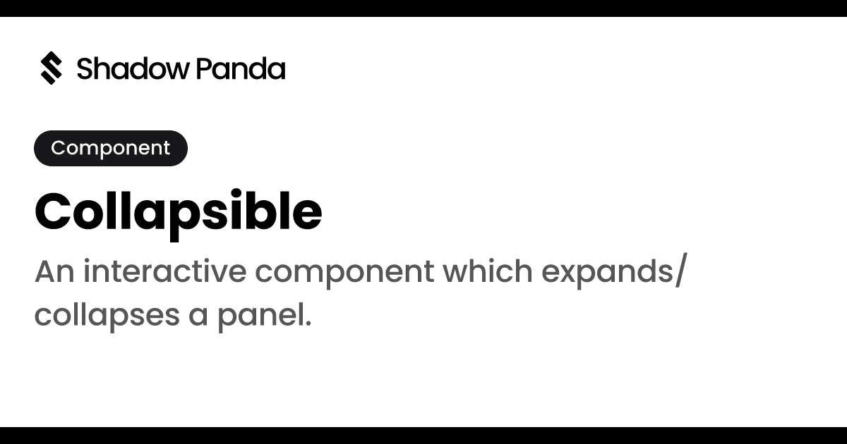 Collapsible | Shadow Panda